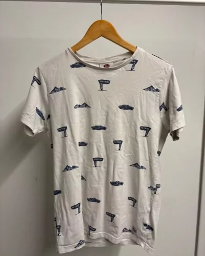 Petrol wit t-shirt · maat S