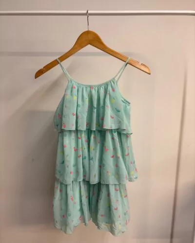 H&M blauw jurk · maat 128 cm