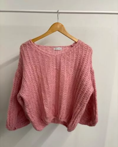 Made in Italy roze sweater · maat M