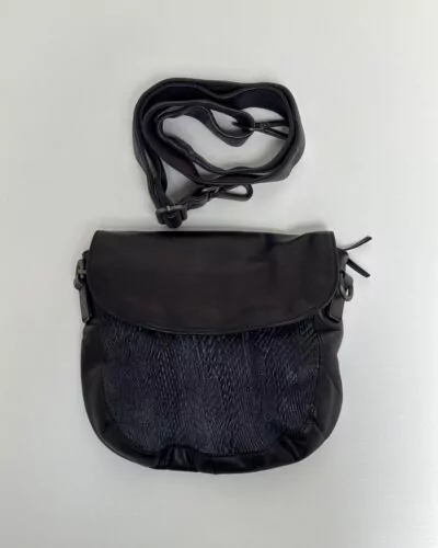Taschendieb donkerbruin/blauw handtas