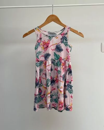 H&M roze jurk · maat 122 cm