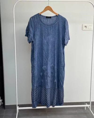 Natalia blauw jurk · maat 52