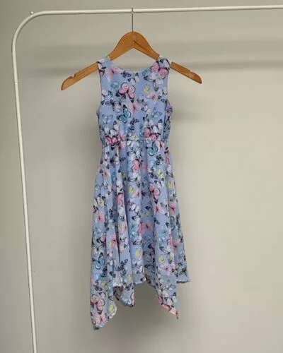 H&M blauw jurk · maat 116 cm